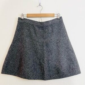 Tahari Wool Blend Mini Skirt Women Size Medium Gray